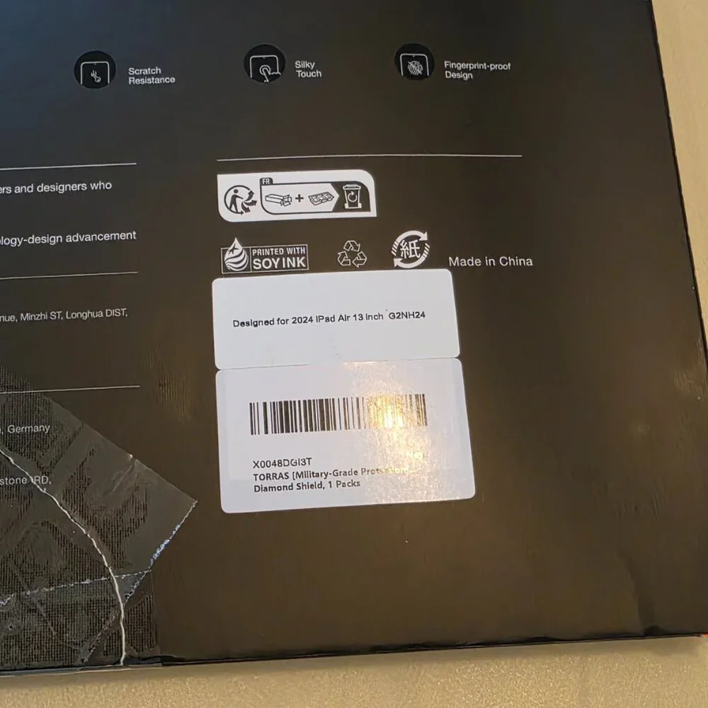 Torras Tablet Protective Cover 2024 Ipad Air 13 in Military Grade Diamond Shield